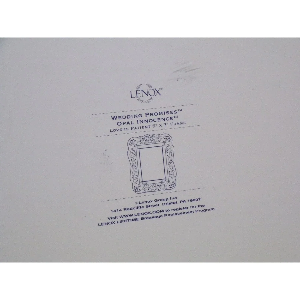 Lenox Wedding Promises Opal Innocence Love Is Patient New 5